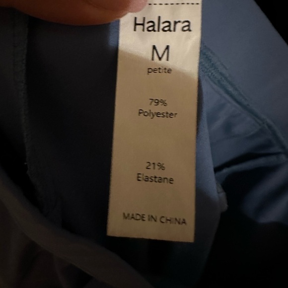 Halara blue gray wide leg pull on pants MP business casual office athleisure - Picture 7 of 7